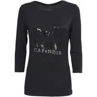 caf noir jt063 t shirt women womens t shirt in black