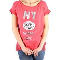 caf noir jt027 t shirt women womens t shirt in red