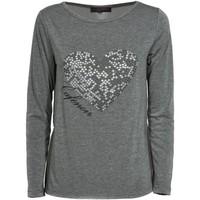 caf noir jt062 t shirt women womens t shirt in grey