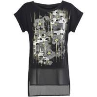 caf noir jt104 t shirt women womens t shirt in black