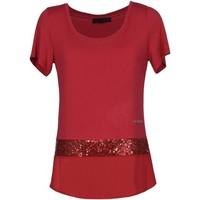 caf noir jt092 t shirt women womens t shirt in red