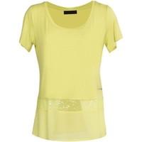 caf noir jt092 t shirt women womens t shirt in yellow