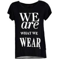 caf noir jt062 t shirt women womens t shirt in black