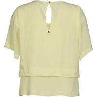 caf noir jt056 blusa women yellow womens t shirt in yellow