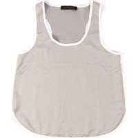 caf noir jt002 canotta women womens vest top in grey