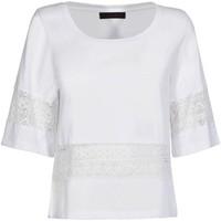 caf noir jt090 blusa women bianco womens t shirt in white