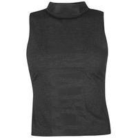 calvin klein mock neck cropped muscle top