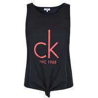 calvin klein logo knotted tank top