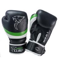 Carbon Claw Arma AX-5 Leather Sparring Gloves - Black/Green, 12oz