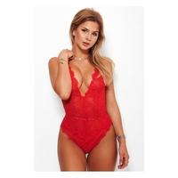 Cara Red Lace Bodysuit