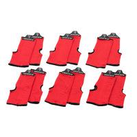 Carbon Claw Aero AX-5 Inner Wash Mitts-Pack of 6 - Red/Black