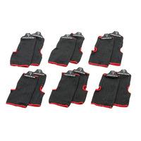 Carbon Claw Aero AX-5 Inner Wash Mitts-Pack of 6 - Black/Red