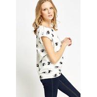 Casual Eye Print Top