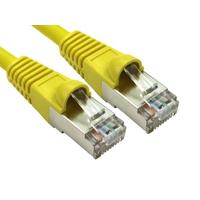 CAT6A Ethernet Cable 0.25m Yellow - Full Copper Shielded FTP