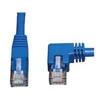 Cat6 Gigabit Right Angle To Straight Blue Patch Cable Rj45m/m - 10 Ft.