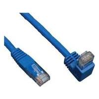 cat6 gigabit right angle down to straight blue patch cable rj45mm 3 ft