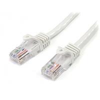Cat5e patch cable with snagless RJ45 connectors 3m white