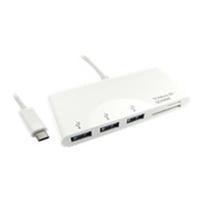 Cables Direct Leaded USB Type-C to 3 Port USB Hub & Card Reader
