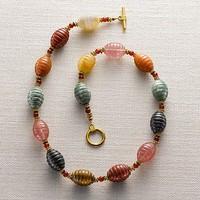 Carved Semi­precious Stone necklace