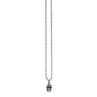 cai mens sterling silver 55cm skull necklace