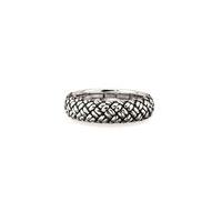 Cai Men\'s Sterling Silver Pattern Ring