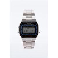 Casio Silver Retro Digital Watch, SILVER