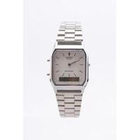 Casio Silver Analog Watch, SILVER