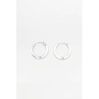 Cage Hinge Hoop Earrings, SILVER