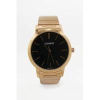 casio gold stainless steel watch gold