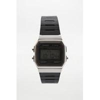 Casio Retro F-91 W Resin Strap Digital Watch, SILVER