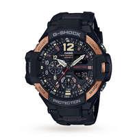 casio mens g shock aviator master of g vintage black and alarm chronog ...