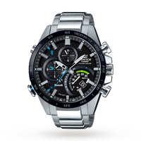 Casio Men\'s Edifice Bluetooth World Traveller Alarm Chronograph Solar Powered Watch