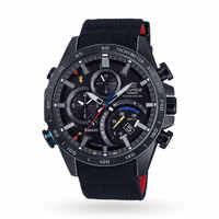 Casio Men\'s Edifice Eqb-500 Scuderia Toro Rosso Black Limited Edition Alarm Chronograph Solar Powered Watch
