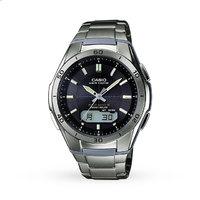 casio mens waveceptor titanium alarm chronograph watch