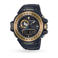 Casio Men\'s G-Shock Premium Gulfmaster Black x Gold Alarm Chronograph Radio Controlled Watch