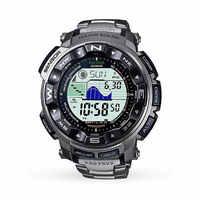 casio mens pro trek titanium alarm chronograph watch