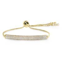 carat london electra sterling silver yellow gold slider bracelet