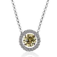 Carat London 1.25ct Canary Yellow Brilliant Border Set Necklace