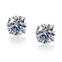 Carat London Brilliant 0.5ct 4 Prongs / 9K White Gold Stud Earrings