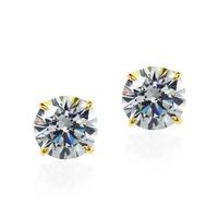 Carat London Brilliant 0.5ct 4 Prongs / 9K Yellow Gold Stud Earrings