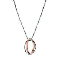 calvin klein jewellery ladies two tone steelgold plate necklace