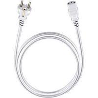Cable [1x PG plug - 1x IEC C13 socket ] 5 m White Oehlbach