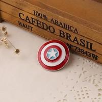 Captain America Brooch Superhero Vintage Shield Brooch Pin Logo Jewelry for Men and Women