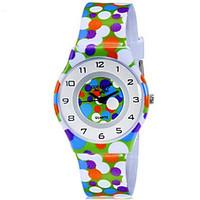 cagarny kids wrist watch colorful quartz plastic band dot candy color  ...