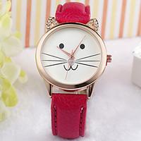 Cat Face Watch Fashion Watch Kitty Watch Watch Cat Jewelry Gift Cool Watches Unique Watches Strap Watch