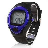 calorie counter pulse heart rate monitor stop automatic watch blue coo ...