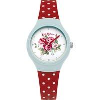 CATH KIDSTON Ladies Spray Flowers Red with Polka Dot Watch