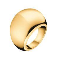 CALVIN KLEIN Ladies PVD Gold Plated Size O Closed Ring