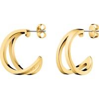 CALVIN KLEIN Ladies Gold Plated Outline Earrings