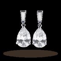 CARAT 9ct Gold Pear Cut Drop Earrings